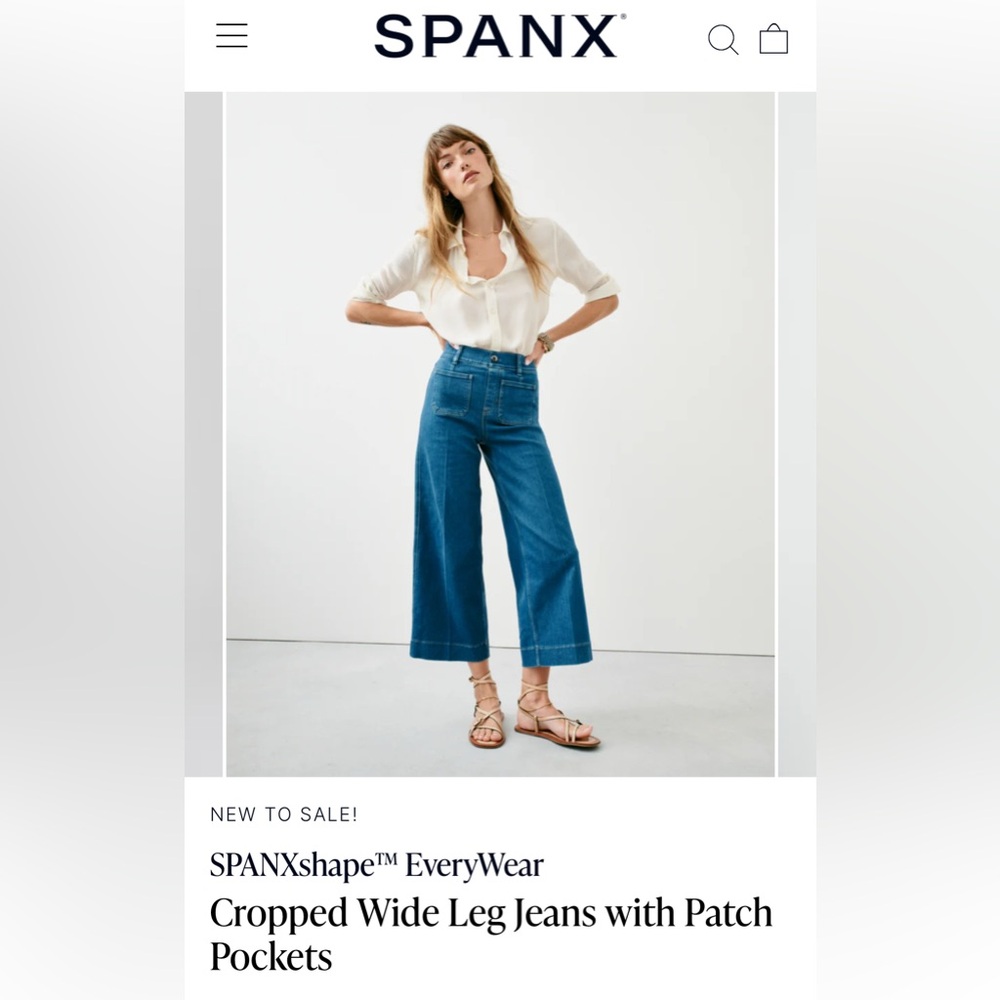 Spanx wide leg crops